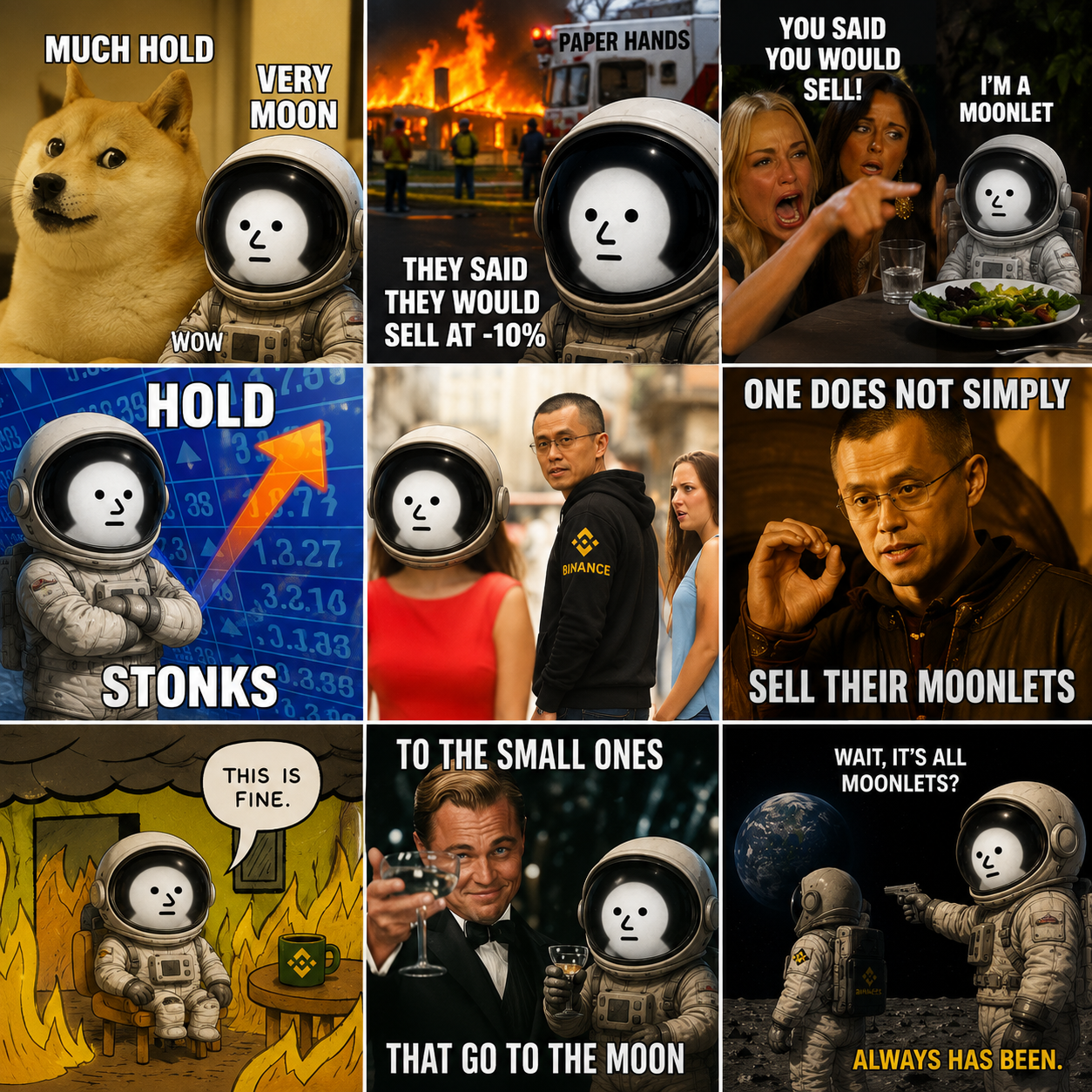 Moonlets meme collage